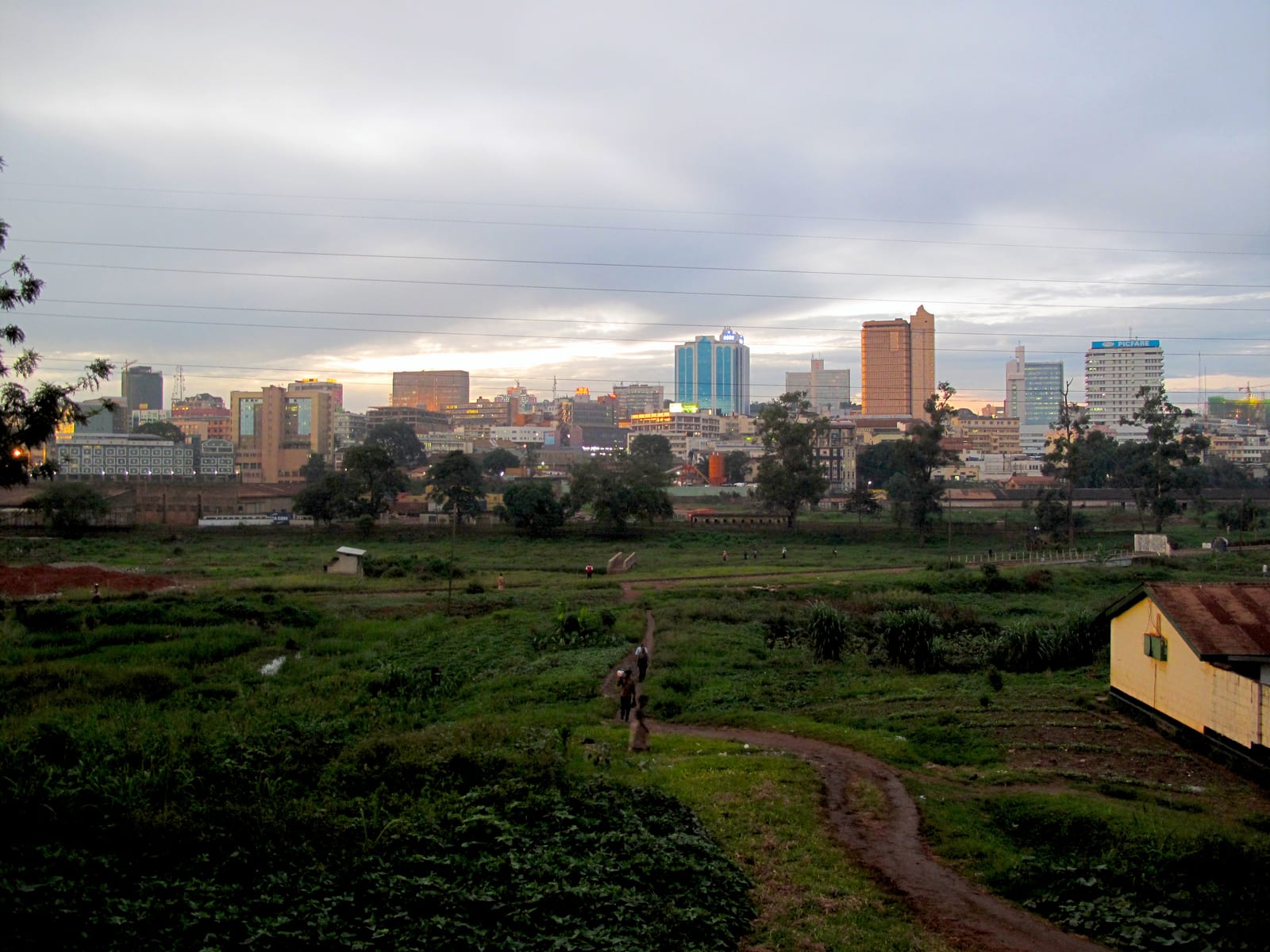 Kampala skyline in Uganda
